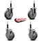 Service Caster 5'' Gray Poly Wheel Swivel 3/4'' Expanding Stem Caster Set 2 Brakes, 4PK SCC-EX20S514-PPUB-2-TLB-2-34 - alternate 3